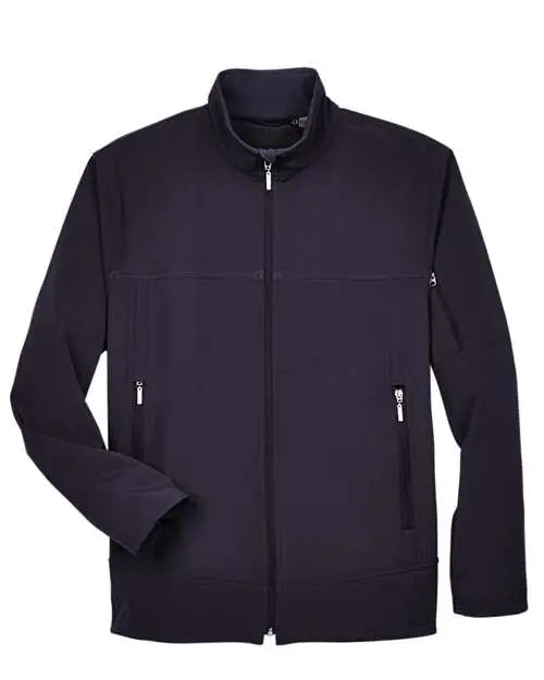 North End 88099 Men’s Three Layer Fleece Performance Soft Shell Jacket - Midnight Navy