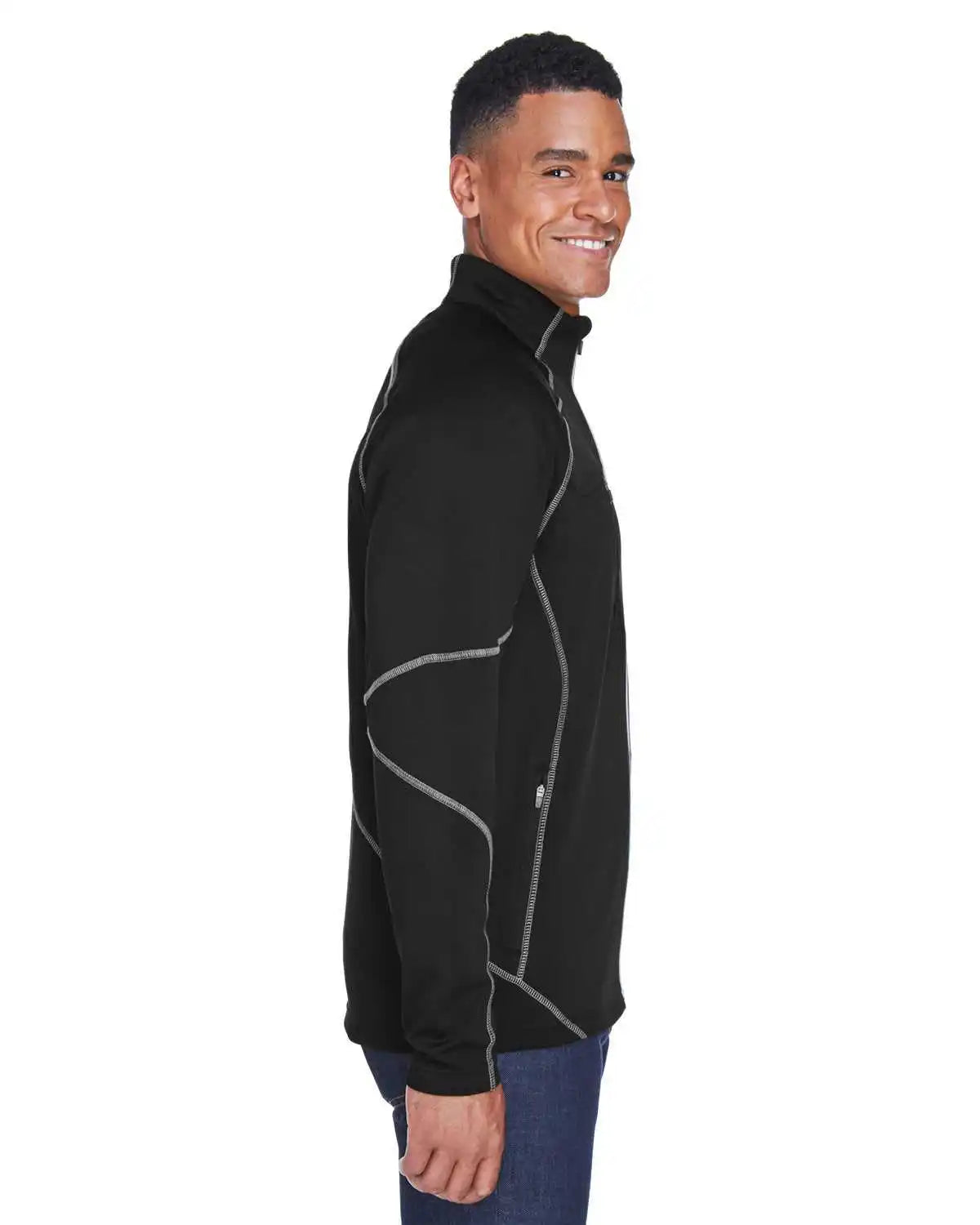 North End 88174 Men’s Gravity Performance Fleece Jacket - Black