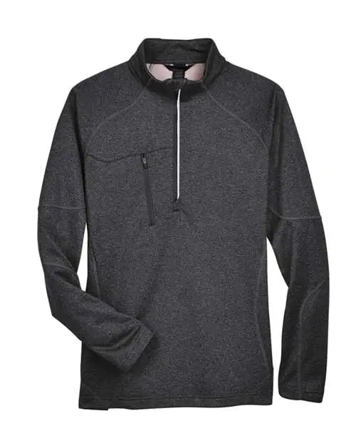 North End 88175 Men’s Catalyst Performance Fleece Quarter-zip Pullover - Carbon Heather
