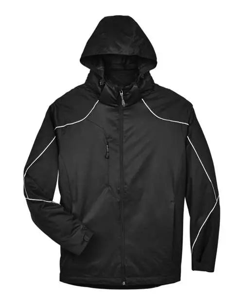 North End 88196 Men’s Angle 3-in-1 Jacket with Bonded Fleece Liner - Black