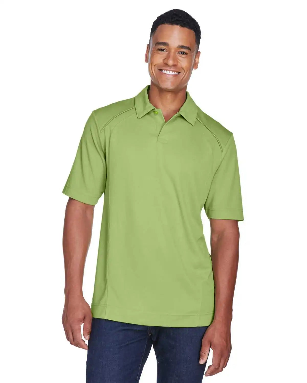 North End 88632 Men’s Recycled Polyester Performance Pique Polo - Cactus Green
