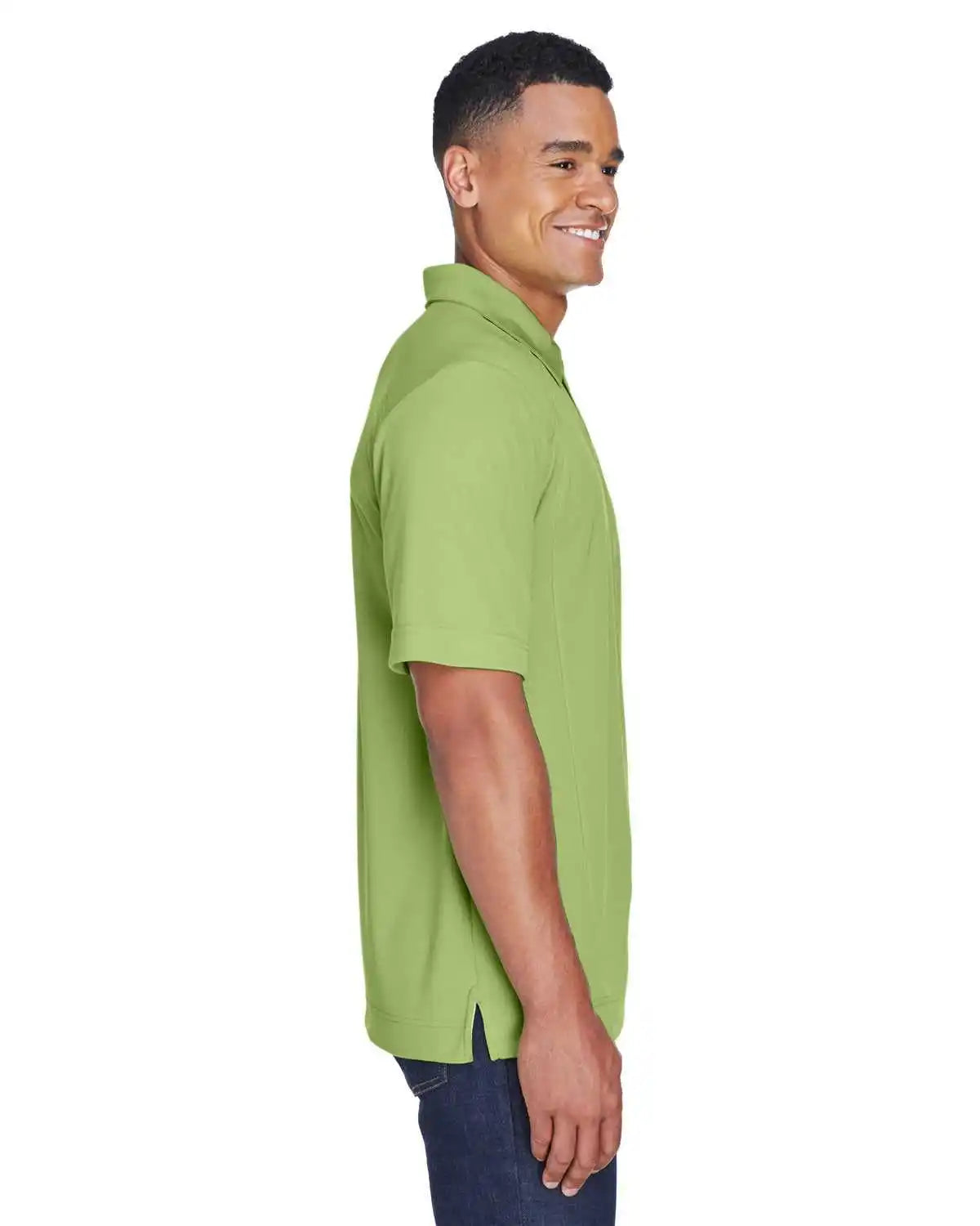 North End 88632 Men’s Recycled Polyester Performance Pique Polo - Cactus Green