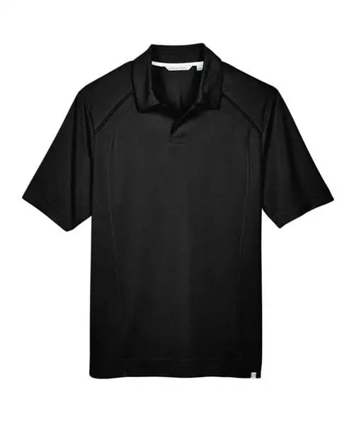 North End 88632 Men’s Recycled Polyester Performance Pique Polo - Black