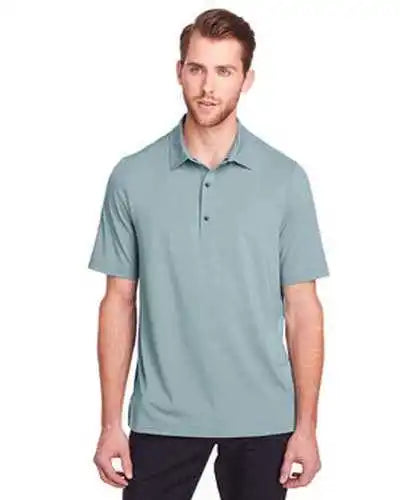 North End Ne100 Men’s Jaq Snap-up Stretch Performance Polo - Opal Blue