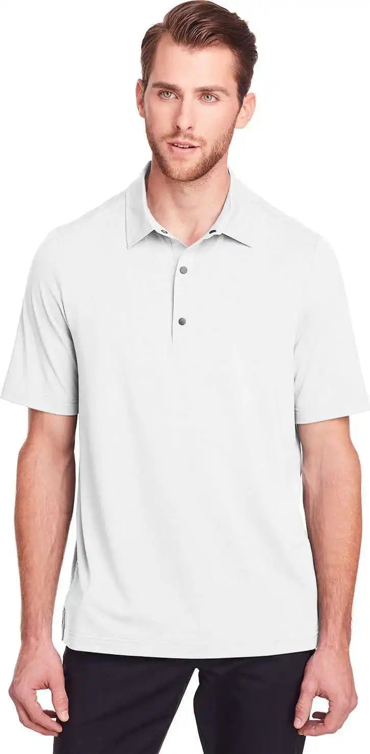 North End Ne100 Men’s Jaq Snap-up Stretch Performance Polo - White