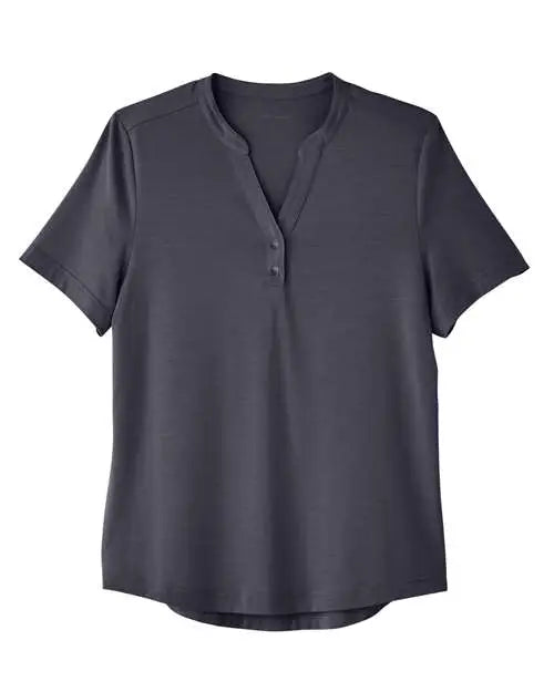 North End Ne100w Women’s Jaq Snap-up Stretch Performance Polo - Carbon