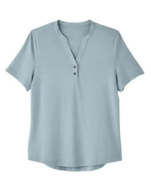 North End Ne100w Women’s Jaq Snap-up Stretch Performance Polo - Opal Blue