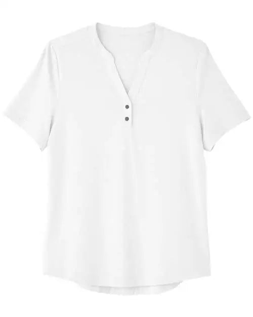 North End Ne100w Women’s Jaq Snap-up Stretch Performance Polo - White