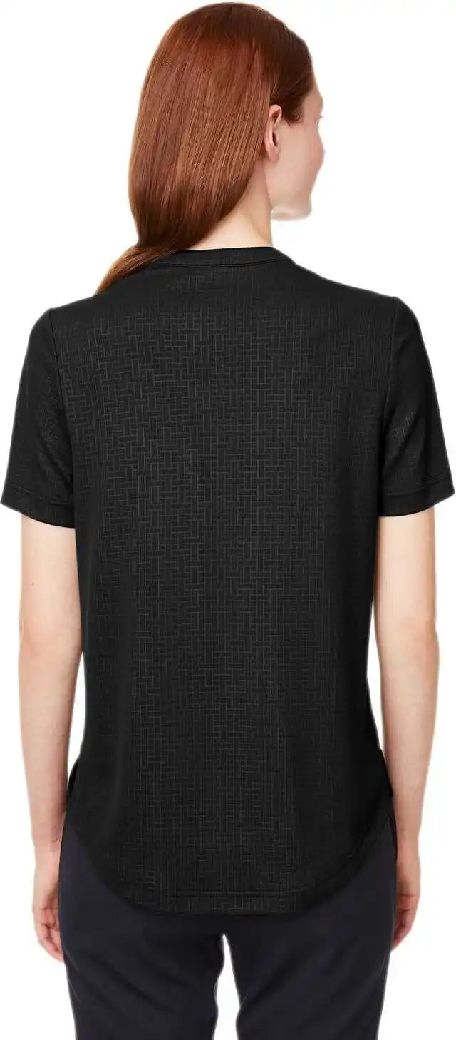 North End Ne102w Ladies’ Replay Recycled Polo - Black
