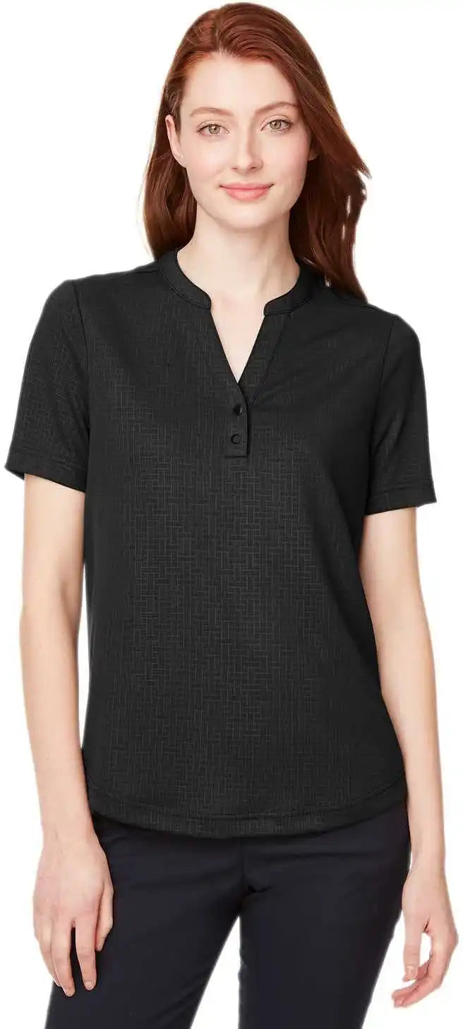North End Ne102w Ladies’ Replay Recycled Polo - Black