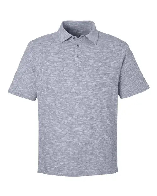 North End Ne115 Men’s Eclipse Jacquard Polo - Classic Navy Heather