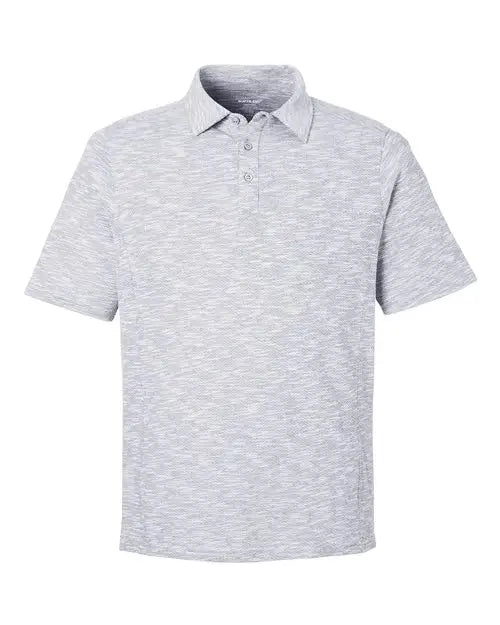 North End Ne115 Men’s Eclipse Jacquard Polo - Platinum Heather