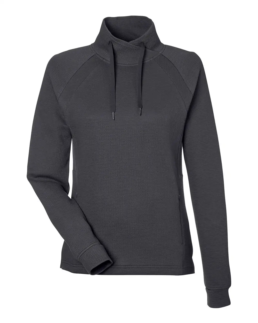 North End Ne200w Women’s Rhythm Waffle Pullover - Carbon - Ladies Xs