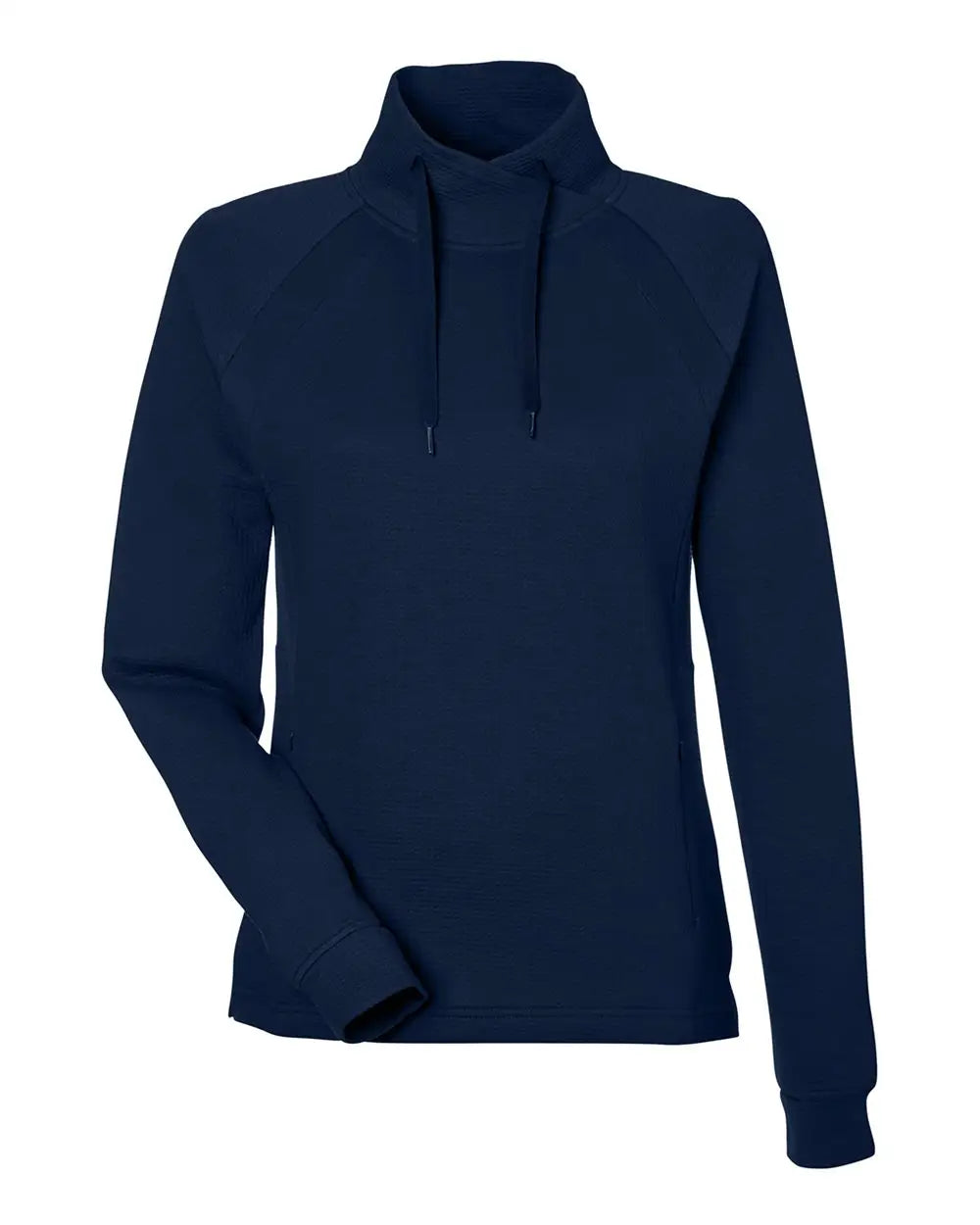 North End Ne200w Women’s Rhythm Waffle Pullover - Classic Navy - Ladies Xs