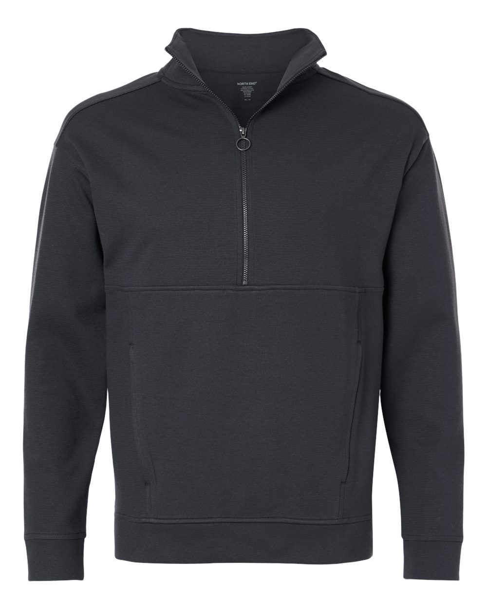 North End Ne220 Men’s Mantra Half-zip Ottoman Pullover - Carbon