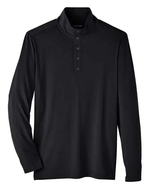 North End Ne400 Men’s Jaq Snap-up Stretch Performance Pullover - Black