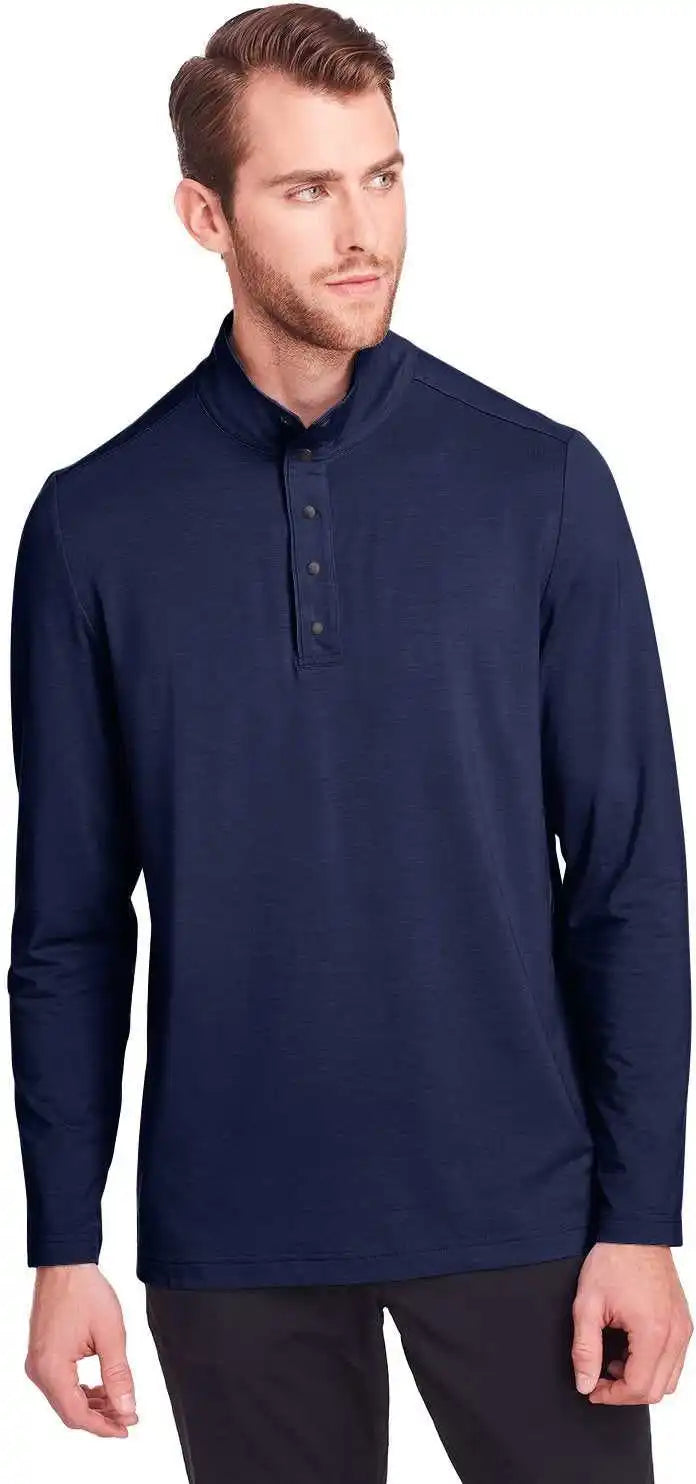 North End Ne400 Men’s Jaq Snap-up Stretch Performance Pullover - Navy - Adult Xl