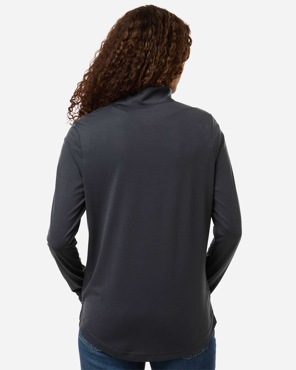 North End Ne405w Women’s Jaq Stretch Performance Quarter-zip - Carbon Black