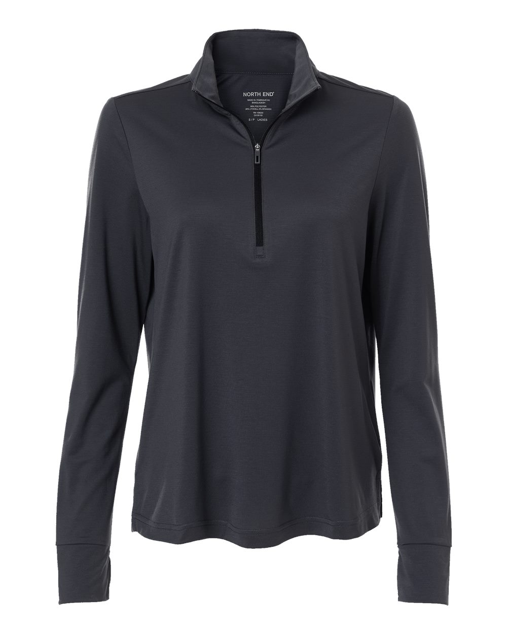 North End Ne405w Women’s Jaq Stretch Performance Quarter-zip - Carbon Black