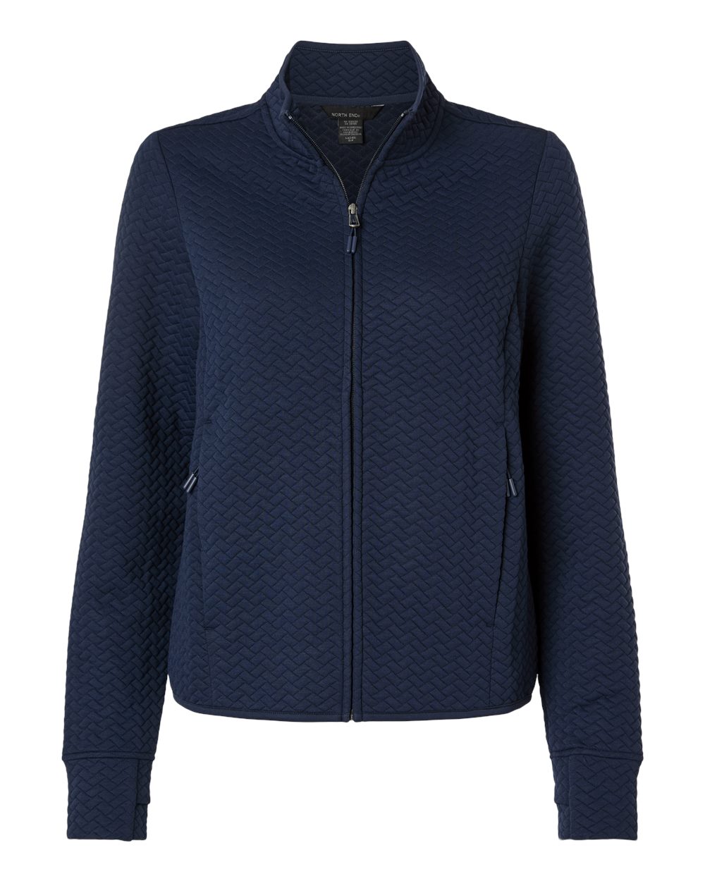 North End Ne425w Women’s Aspen Herringbone Fleece Full-zip - Classic Navy