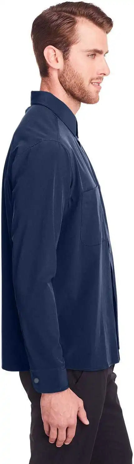North End Ne500 Men’s Borough Stretch Performance Shirt - Navy