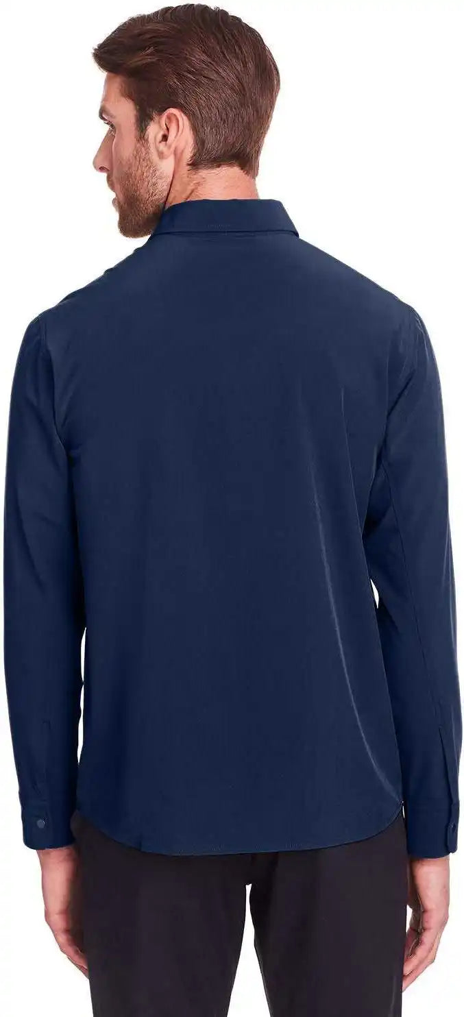 North End Ne500 Men’s Borough Stretch Performance Shirt - Navy