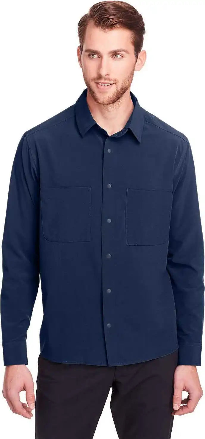 North End Ne500 Men’s Borough Stretch Performance Shirt - Navy