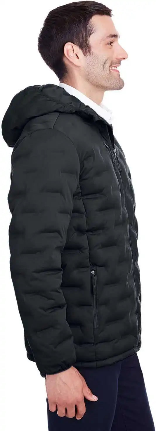 North End Ne708 Men’s Loft Puffer Jacket - Black Carbon - Dark Gray / Adult m