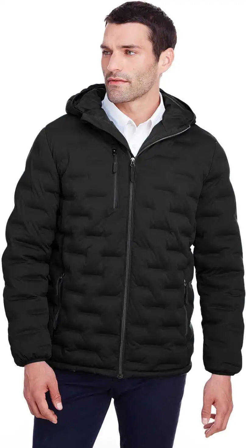 North End Ne708 Men’s Loft Puffer Jacket - Black Carbon - Dark Gray / Adult m