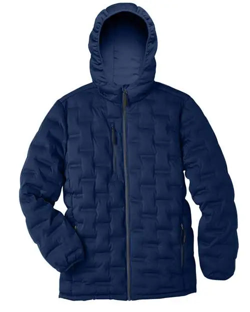 North End Ne708 Men’s Loft Puffer Jacket - Classic Navy Carbon