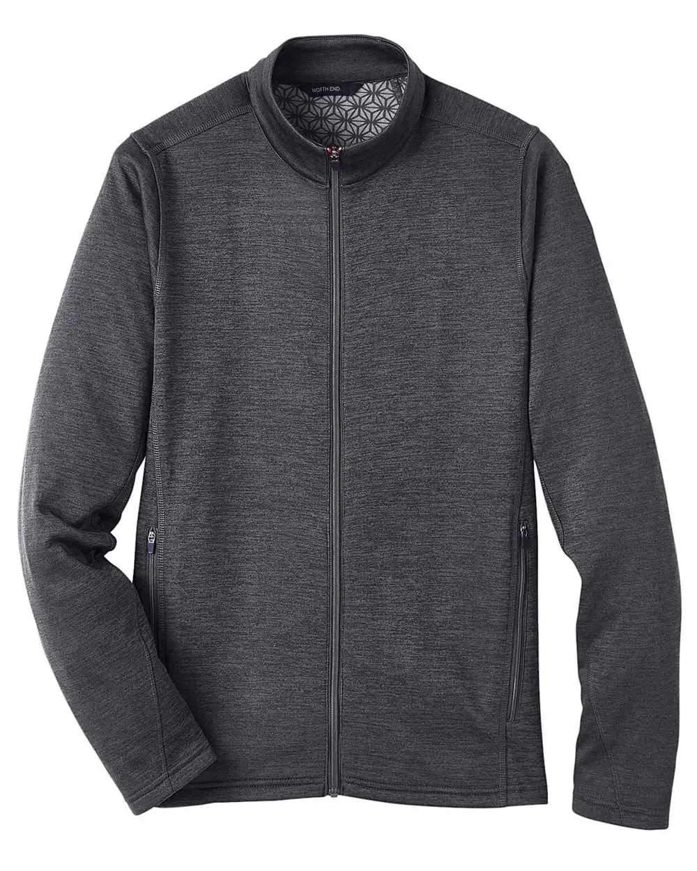 North End Ne712 Men’s Flux 2.0 Full-zip Jacket - Black Heather Carbon - Heather/ / Adult s