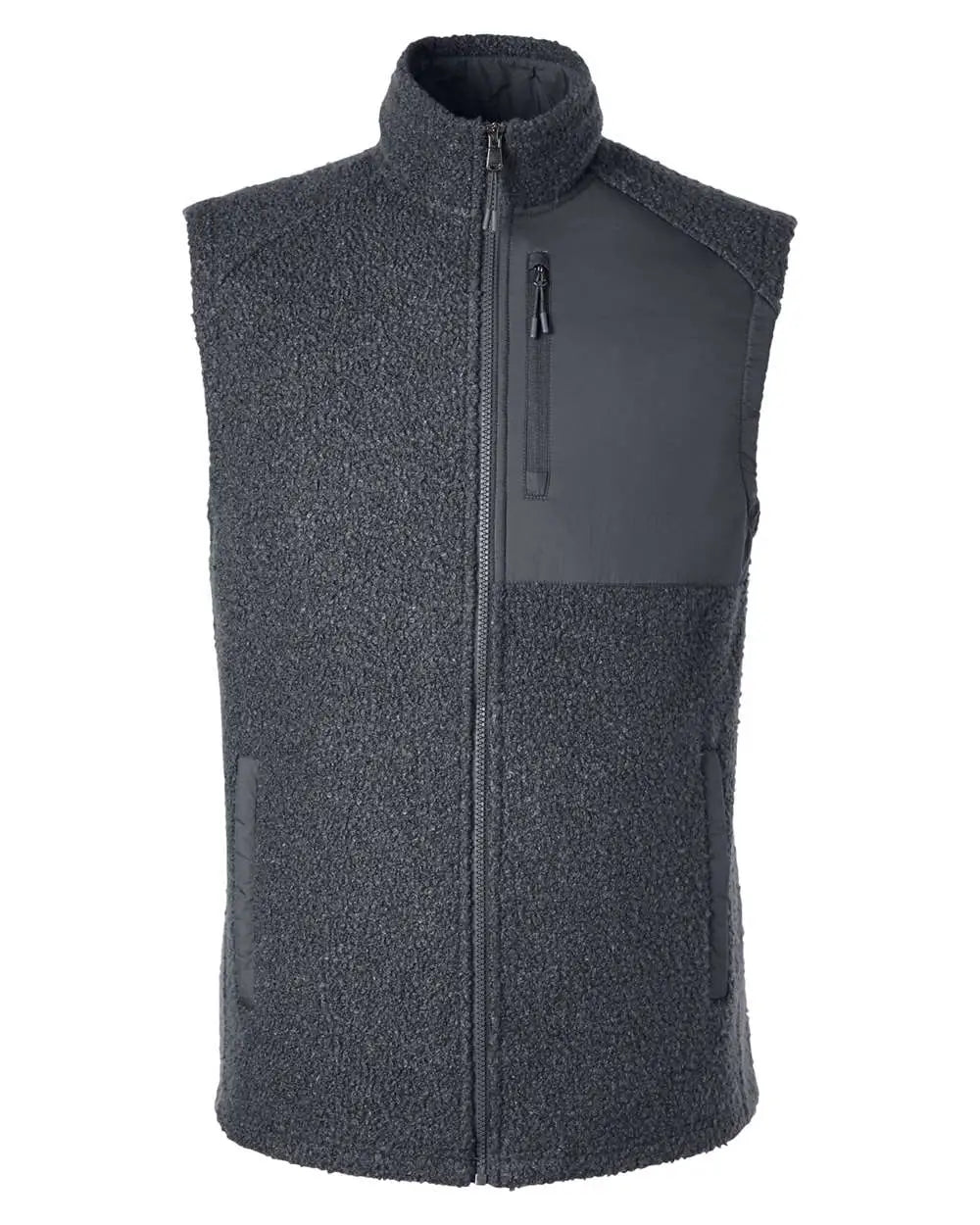 North End Ne714 Men’s Aura Sweater Fleece Vest - Carbon - Carbon/ / Adult s