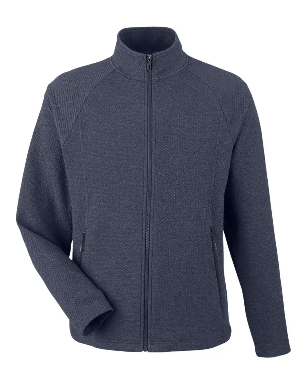 North End Ne727 Men’s Spirit Textured Full-zip - Classic Navy Heather - s