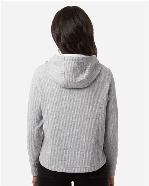 North End Ne729w Women’s Spirit Hooded Pullover - Platinum Heather