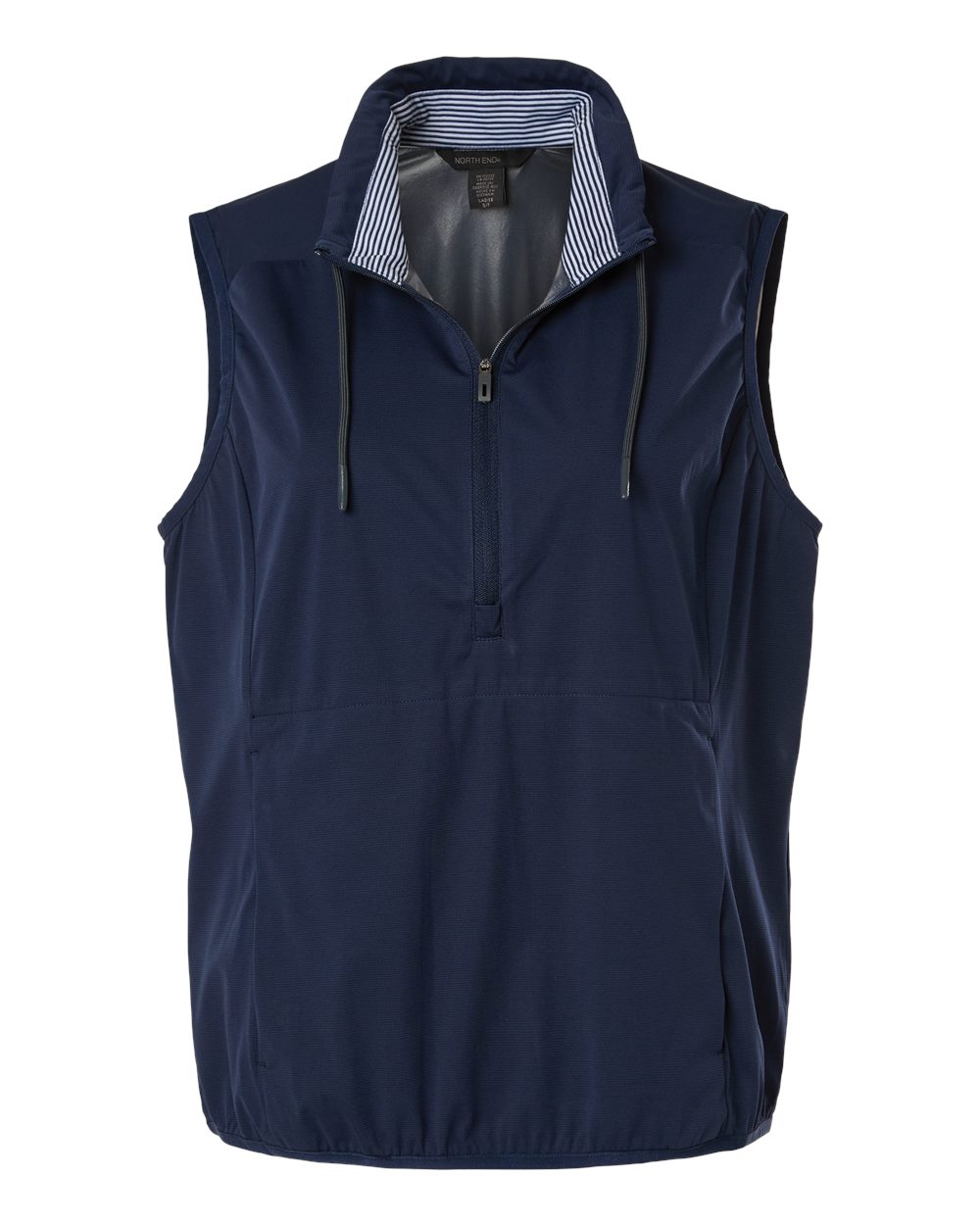 North End Ne76 Men’s Network Lightweight Quarter-zip Vest - Classic Navy Heather