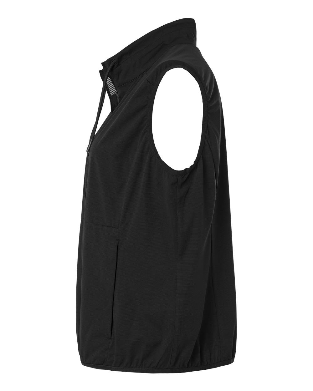 North End Ne76w Women’s Network Lightweight Quarter-zip Vest - Black Heather