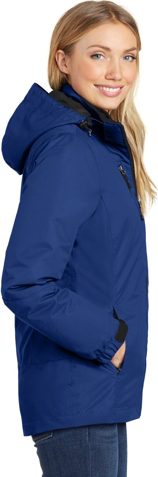 Nt Sky Blue/Bk Port Authority Women's Vortex Waterproof 3-in-1 Jacket. L332