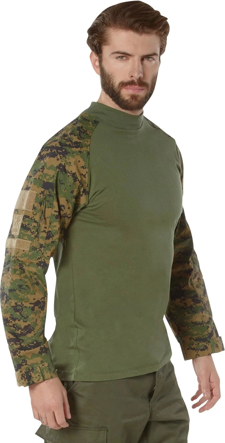 Nyco Fr Fire Retardant Combat Shirt - Woodland Digital Camo / m