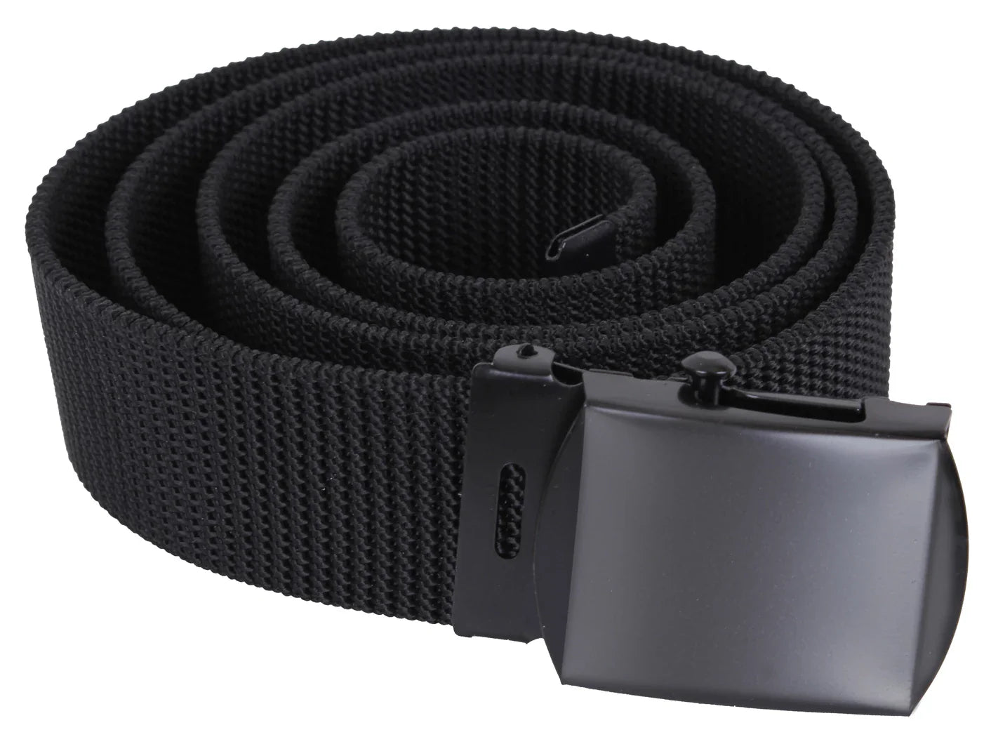 Nylon Web Belt - Black Webbing - Gold / Default