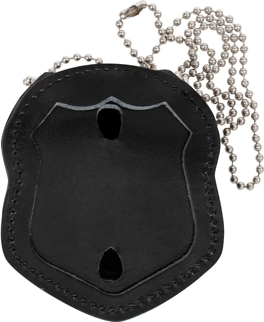 Nypd Style Leather Badge Holder with Clip