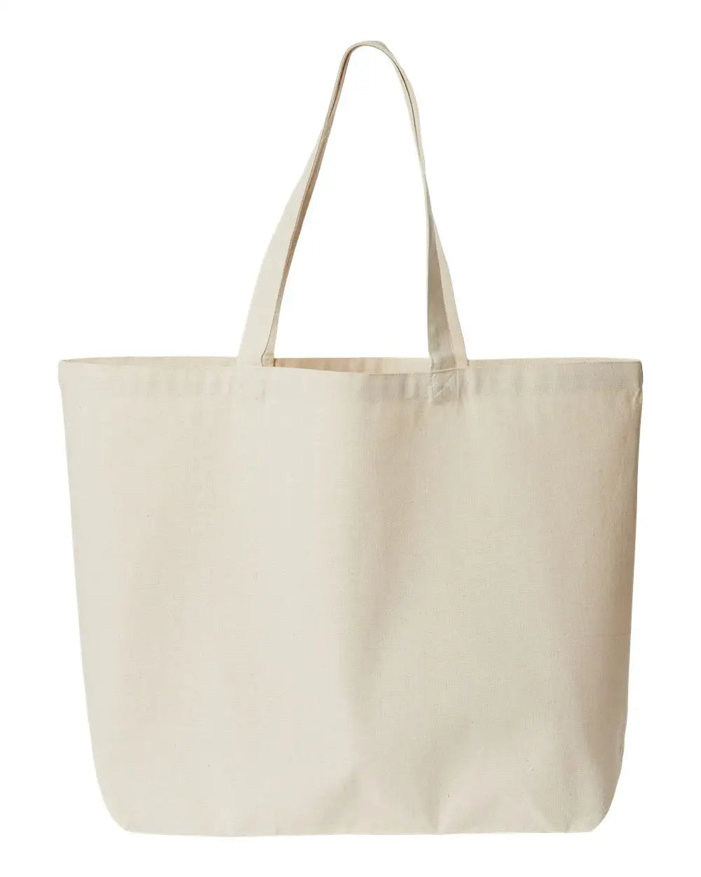 Oad 108r Jumbo Recycled Midweight Gusseted Canvas Tote - Natural - one Size Fits Most
