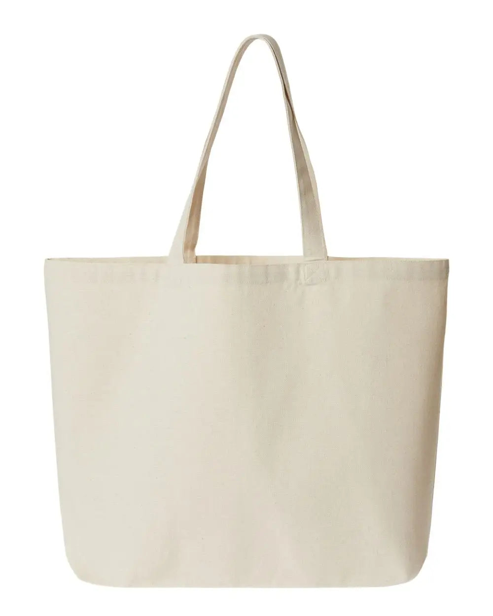 Oad 108r Jumbo Recycled Midweight Gusseted Canvas Tote - Natural - one Size Fits Most