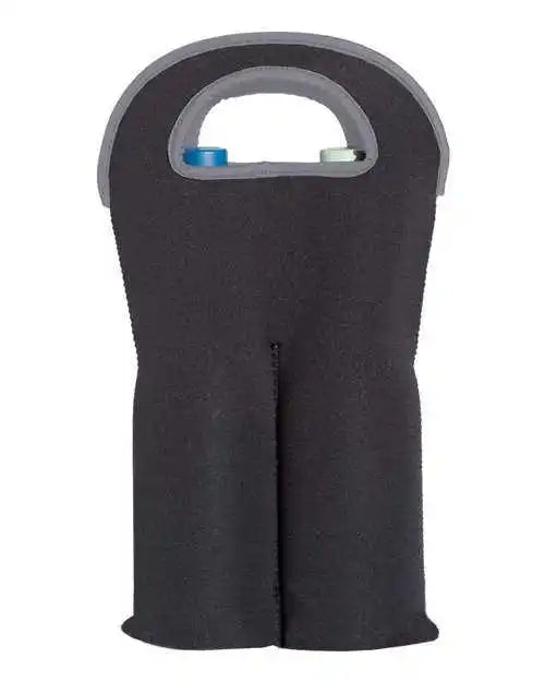 Oad Oad020 Insulated Neoprene Double Wine Tote - Black - one Size Fits Most
