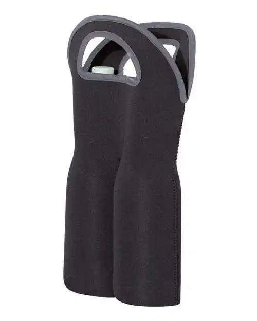 Oad Oad020 Insulated Neoprene Double Wine Tote - Black - one Size Fits Most