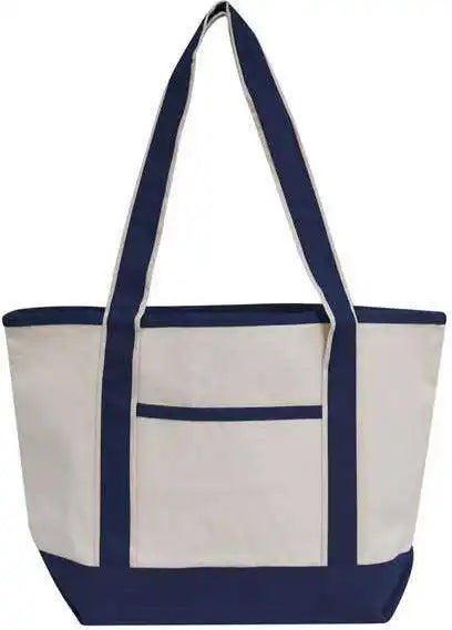Oad Oad102 Promotional Heavyweight Medium Tote Bag - Natural Navy - Ivory / one Size Fits Most