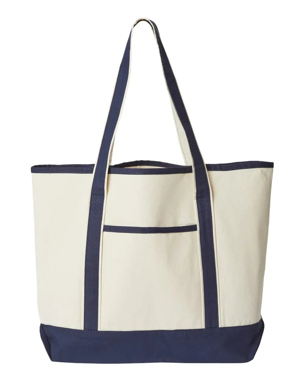 Oad Oad103 Promotional Heavyweight Large Beach Tote - 103 - Natural Navy - Ivory / one Size Fits Most