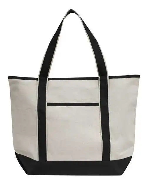 Oad Oad103 Promotional Heavyweight Large Boat Tote - Natural Black - one Size Fits Most
