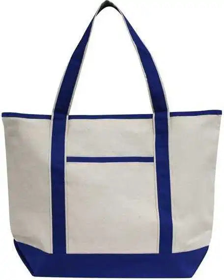 Oad Oad103 Promotional Heavyweight Large Boat Tote - Natural Royal