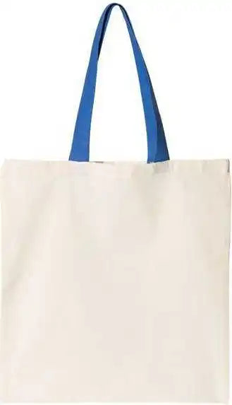 Oad Oad105 Contrast-color Handle Tote - Natural Royal - one Size Fits Most