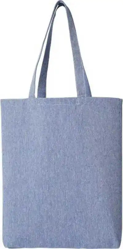 Oad Oad106r Midweight Recycled Gusseted Tote - Heather Medium Blue